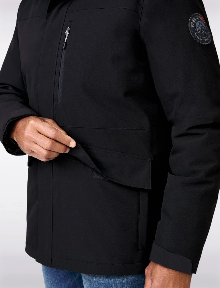 3-in-1 Hooded Fleece-Lined Jacket with Removable Interior Puffer by Free Country