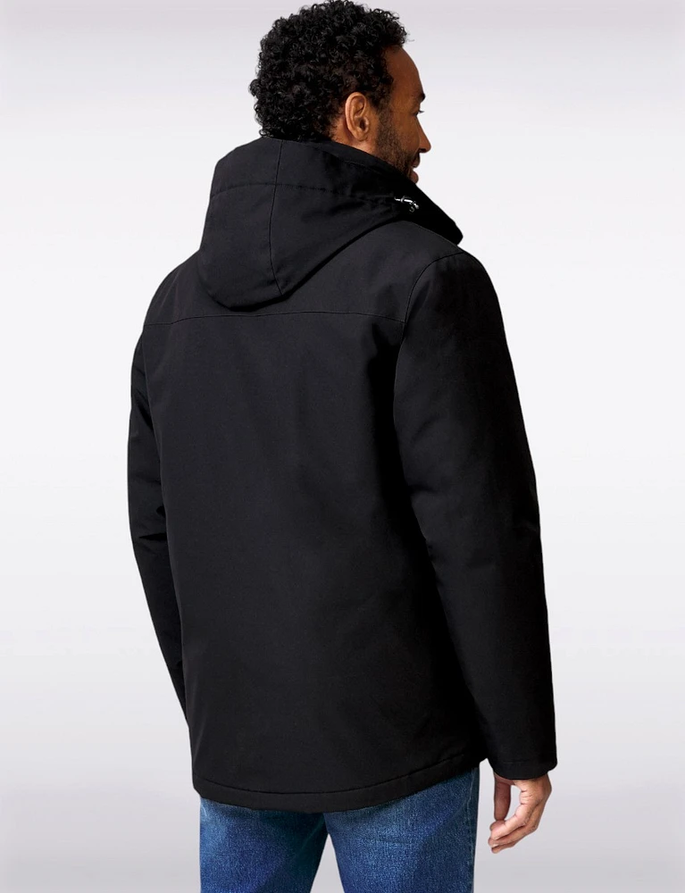 3-in-1 Hooded Fleece-Lined Jacket with Removable Interior Puffer by Free Country