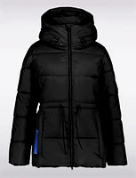 Hooded Adjustable Drawstring Waist Zip-up Puffer Jacket by Luhta