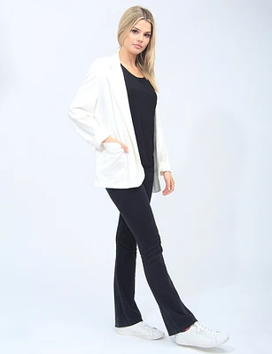 Chic Solid Blazer with Long Sleeves by Froccella