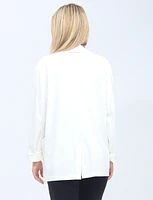 Chic Solid Blazer with Long Sleeves by Froccella