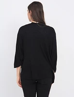 3/4 Dolman Sleeve Soft Knit Cardigan by Froccella