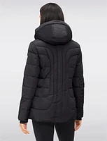 Vegan Eco-Down Winter Puffer Coat  Fleece-Lined High Collar & Detachable by Saki