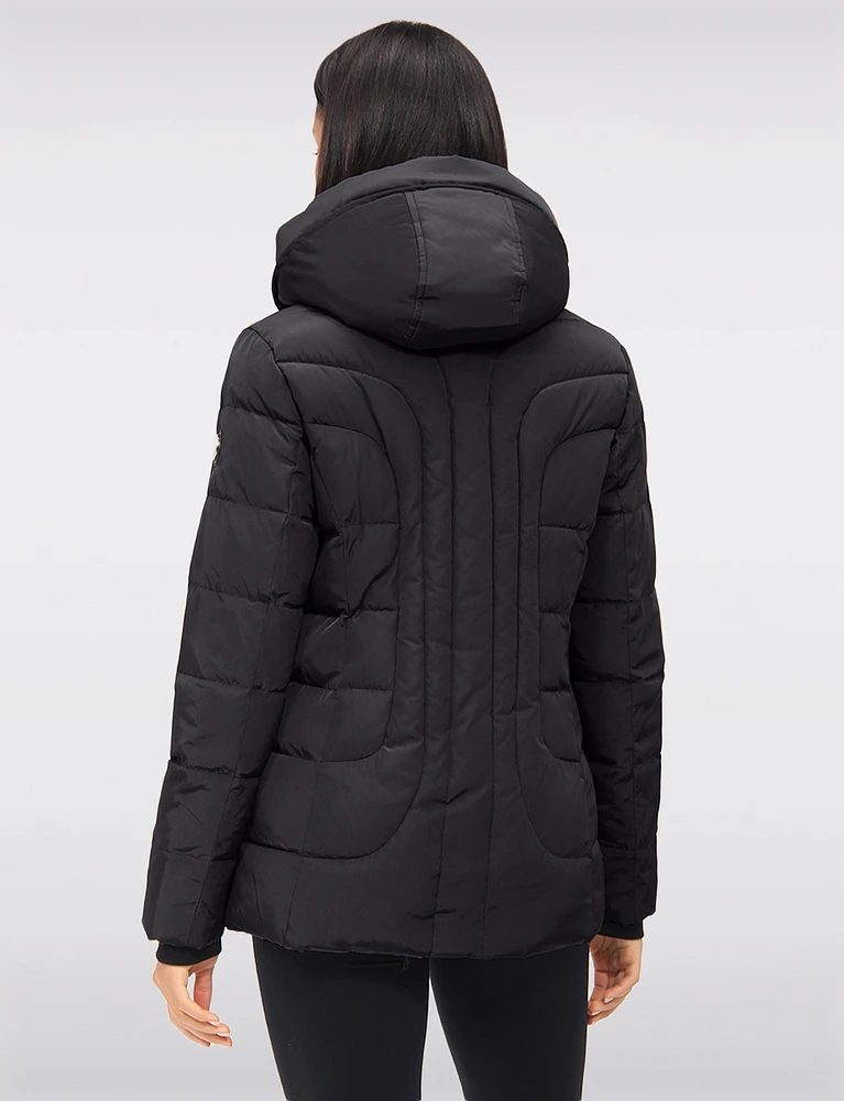 Vegan Eco-Down Winter Puffer Coat  Fleece-Lined High Collar & Detachable by Saki