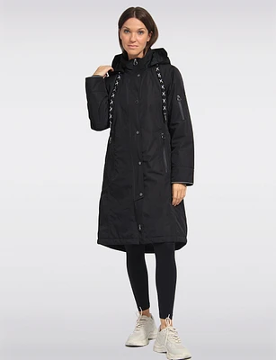 Long Weatherproof Raincoat With Eco-Luxe Detachable Hood by Frandsen