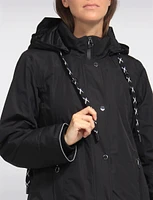 Long Weatherproof Raincoat With Eco-Luxe Detachable Hood by Frandsen