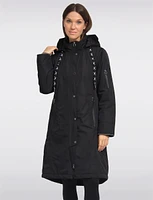 Long Weatherproof Raincoat With Eco-Luxe Detachable Hood by Frandsen