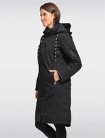 Long Weatherproof Raincoat With Eco-Luxe Detachable Hood by Frandsen