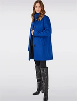 Insulated Wool-Blend Single-Breasted High Collar Coat by Frandsen