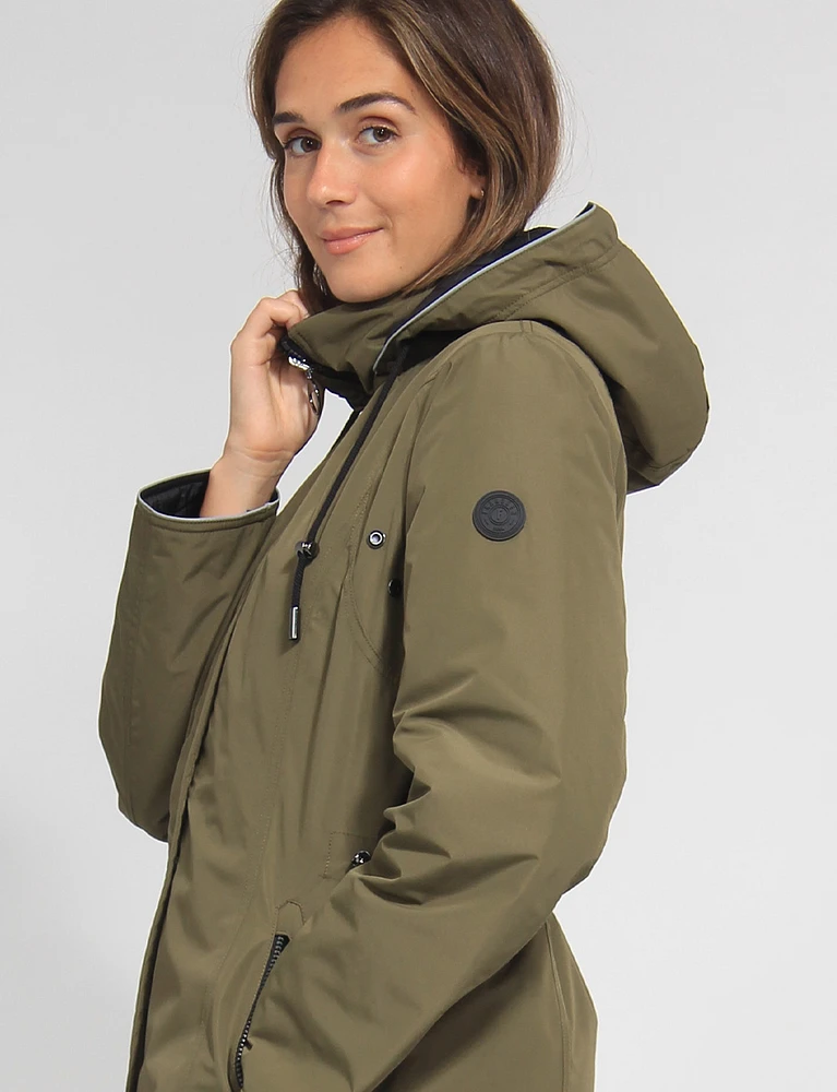 Recycled 2-in-1 Reversible Detachable Hooded Windproof Raincoat by Frandsen