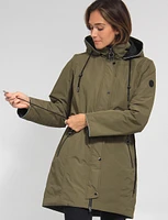 Recycled 2-in-1 Reversible Detachable Hooded Windproof Raincoat by Frandsen