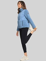 Soft Double-Faced Sherpa High Collar Zip Front Sweater Jacket by Free Country