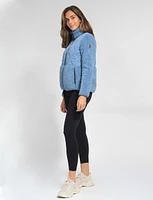 Soft Double-Faced Sherpa High Collar Zip Front Sweater Jacket by Free Country