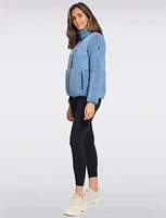 Soft Double-Faced Sherpa High Collar Zip Front Sweater Jacket by Free Country