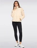 Soft Double-Faced Sherpa High Collar Zip Front Sweater Jacket by Free Country