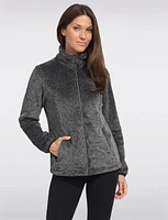 Plush Comfort Cozy High Collar Zip-Up Jacket By Free Country