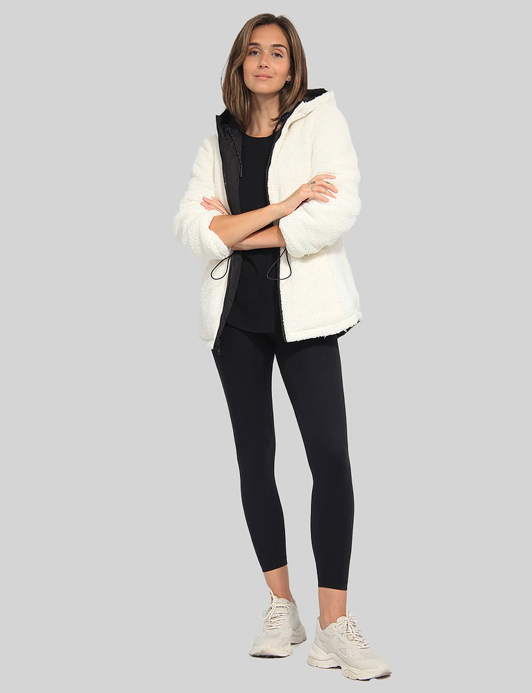 Plush Comfort Cozy High Collar Zip-Up Jacket By Free Country