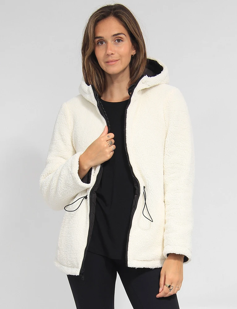 Plush Comfort Cozy High Collar Zip-Up Jacket By Free Country