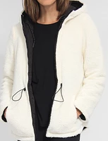 Plush Comfort Cozy High Collar Zip-Up Jacket By Free Country