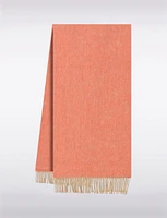 Cozy Classic Beige Fringed Edge Scarf by Froccella