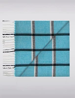 Elegant Lightweight Oblong Plaid Scarf with Soft Finish and Fringes by Froccella