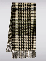 Lightweight Oblong Classic Houndstooth Scarf by Froccella