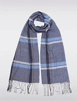 Italian Lightweight Cozy Oblong Fringed Striped Scarf By Froccella