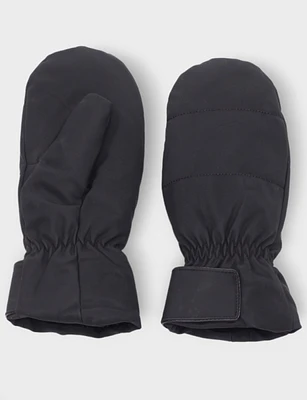 Faux Fur Lined Sleek Mittens with Elastic Cuffs by Nicci