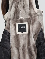 Polyloft Wind & Water-Resistant Hooded Vegan Parka Jacket by Saki