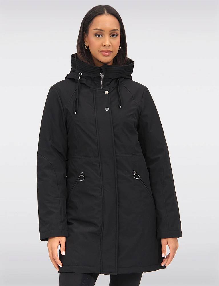 Polyloft Wind & Water-Resistant Hooded Vegan Parka Jacket by Saki