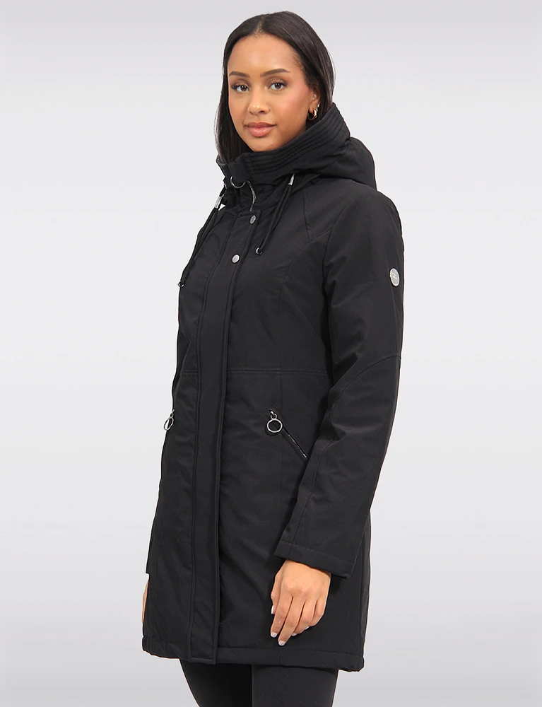 Polyloft Wind & Water-Resistant Hooded Vegan Parka Jacket by Saki