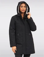 Polyloft Wind & Water-Resistant Hooded Vegan Parka Jacket by Saki