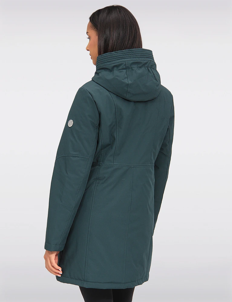 Polyloft Wind & Water-Resistant Hooded Vegan Parka Jacket by Saki