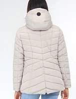 Chic Vegan Quilted Eco-Down Polyloft Hooded Puffer Jacket by Snoboll