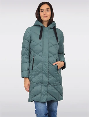 Vegan Dual Quilted Polyloft Ultra-Lightweight Hooded Parka Jacket by Snoboll