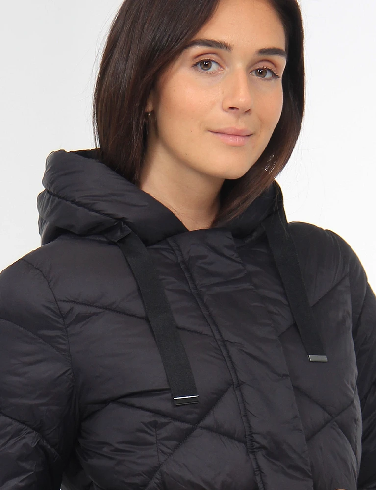 Vegan Dual Quilted Polyloft Ultra-Lightweight Hooded Parka Jacket by Snoboll