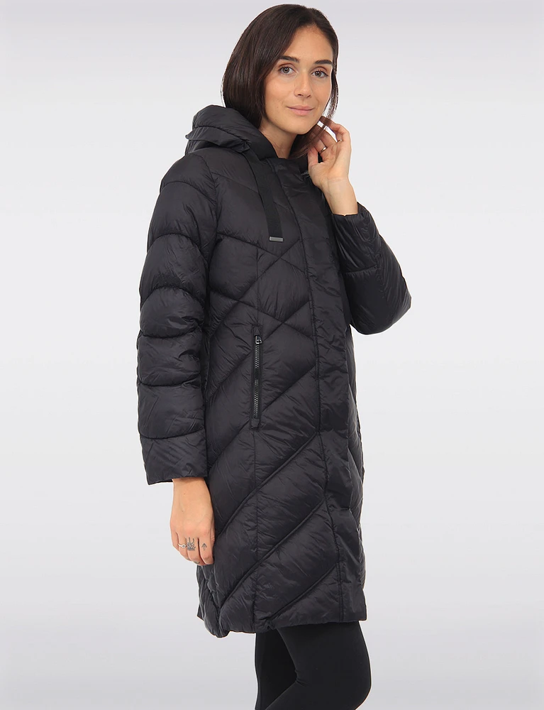 Vegan Dual Quilted Polyloft Ultra-Lightweight Hooded Parka Jacket by Snoboll