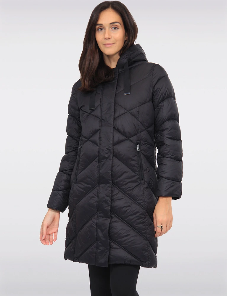 Vegan Dual Quilted Polyloft Ultra-Lightweight Hooded Parka Jacket by Snoboll