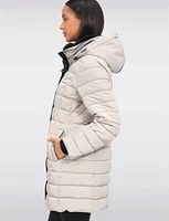 Vegan Eco-Down Puffer Coat With Detachable Hood & Faux Fur Trim by Snoboll