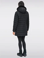 Vegan Eco-Down Puffer Coat With Detachable Hood & Faux Fur Trim by Snoboll