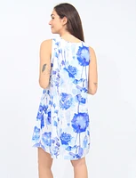 Chic Floral Print Sleeveless Knee-Length Flowy Dress by Froccella