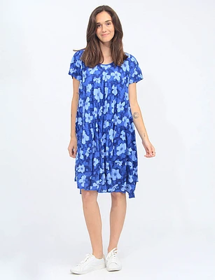 A-Line Short Sleeve Dress With Floral Print By Froccella