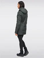 Water-Resistant Hooded Lightweight Diamond-Quilt Eco-Down Puffer Coat by Danwear