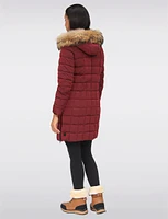 Genuine Fur Trimmed Eco-Down Quilted Parka Coat With Detachable Hood by Danwear