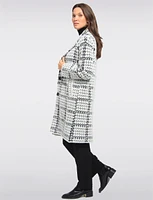 Elegant Knit Ultrasoft Patterned Cozy Sweater Coat by Vince Camuto