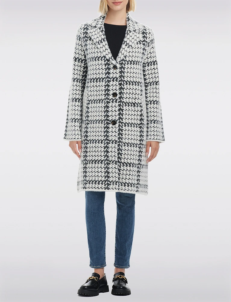 Elegant Knit Ultrasoft Patterned Cozy Sweater Coat by Vince Camuto