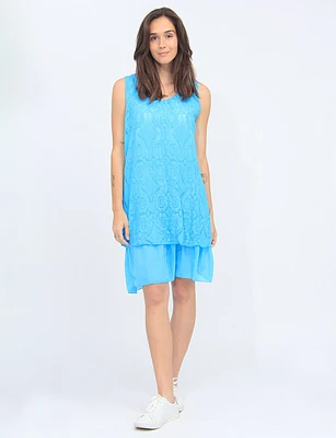 Sleeveless Two Tiered Lace Dress By Froccella