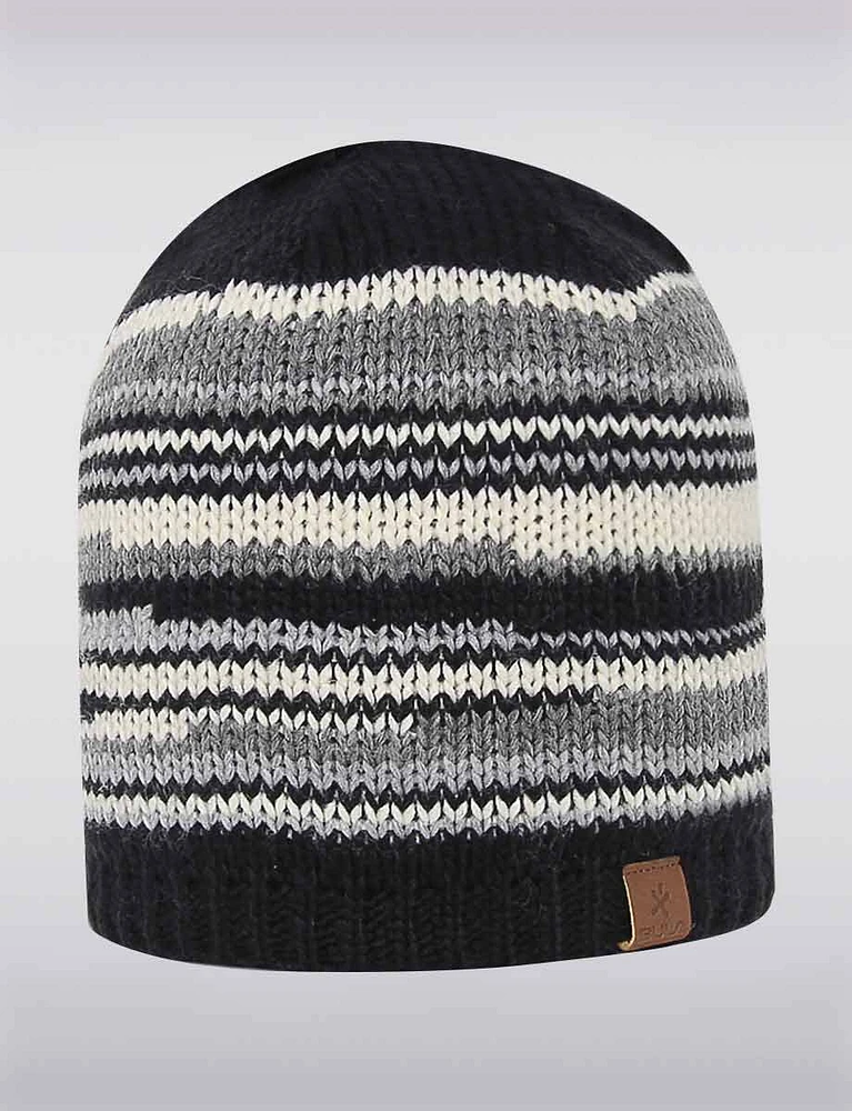 Sophisticated Striped Knit Beanie with a Soft Internal Fleece Band by Bula