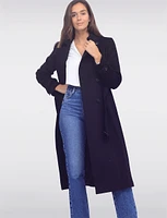 Luxurious Double-Breasted Wool Belted Maxi Trench Coat by Cole Haan