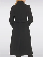 Luxurious Double-Breasted Wool Belted Maxi Trench Coat by Cole Haan